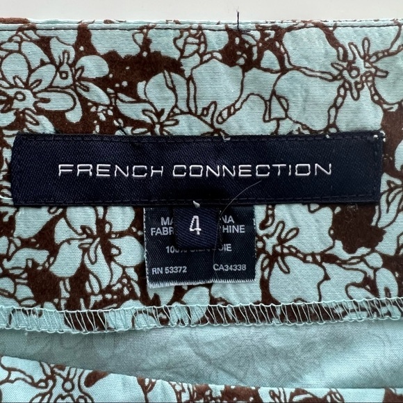 French Connection Floral Silk A-Line Skirt - Picture 3 of 8